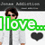 A pixelated image of a person in a white shirt and black tie with sunglasses, featuring green text 'I love...' on the left side and blue text 'ck Jon' on the right side.