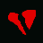 Red broken heart icon with orange text 'I'm broken' above and 'hearted' below on black background.