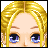 Pixel art doll with blonde hair and blue eyes in a pink top, shown across six with text reading 'Party Girl' on the right