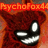 Pixelated red and orange background with a stylized face featuring large white eyes and teeth, topped by the text "Psychopunk" in blocky letters.