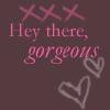 Static buddy icon with pink text and heart symbols on a dark brown background.