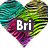 Heart-shaped pixelated icon with teal, green, and purple color gradient, featuring a dark purple rectangle with white text 'Bri' at center.