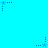 Blue star-shaped pixel art icons with dotted trails on a cyan background, arranged in a pattern