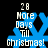 Blue snowflake with white text reading '28 More Days Till Christmas!' on black background, two variations of pixelated appearance.