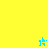 Pixelated text in yellow on cyan and yellow backgrounds with a small blue cursor-like icon.