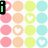 Pixelated green text on a pastel polka-dot background with heart shapes, showing partial phrases like 'love', 'til...', and 'forever'.