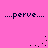 Pink background with four instances of '....perve....' text and scattered black pixel clusters in different positions across the frame.