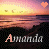 Animated contact sheet showing six frames of a buddy icon with sunset beach background, heart symbol, and name text changing colors across frames.