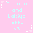 Pixelated text and symbols on a pink background with light blue and white elements.