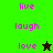 Pixelated text and star symbols on green and dark brown backgrounds with pink lettering.