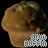 Brown cupcake-shaped icon with textured top, white text reading "SPOON HOPPER" below, and animated orange symbols changing across frames.