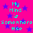 Bright pink background with scattered blue stars and repeated cyan text reading "My Mind is Somewhere Else" in a pixelated font.