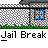 Animated contact sheet showing sequential frames of a pixel art jailbreak scene with stick figures and prison structures.