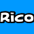 Four colored quadrants display text: blue with 'Rico', green with 'Pedro', pink with 'and chicho', orange with 'ROCK!'.