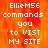 Pixelated text on an orange flame background commands viewers to visit a site, with one frame showing a gray rectangle replacing part of the image.