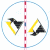 Animated sequence showing a hockey puck transforming into a penguin logo with yellow and black accents.