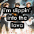 six showing a character with text overlays and a teal wave graphic, each displaying different phrases