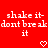 Red background with white pixelated text reading "shake it- dont break it" repeated twice, each followed by a single "it", and two heart symbols below.