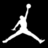 White silhouette of a basketball player mid-jump holding a ball, displayed in a with three positions on black background and one gray