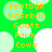 Green background with light green and white circles, yellow text listing sports and farm animals in four
