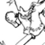 Static 50x50 pixel icon showing a stylized black-and-white stick figure with dynamic pose and abstract lines on white background.