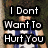 six showing a person in a white sleeveless shirt and blue scarf with changing text overlays expressing emotional conflict