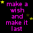 repeated text phrases with animated yellow stars on a black background, featuring pink pixelated lettering