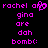 Pixelated text in bright pink on black background, showing two side-by-side wordwheels with identical text and a central heart symbol.