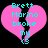 Two identical pink broken hearts with cyan text reading "Brett Marino broke my OS" on a black background.