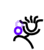 nine stick-figure icons with purple circular heads, some showing motion blur effects on limbs and bodies