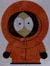 Animated cartoon character in orange hooded coat with black gloves, showing sequential hand movements from sides to chest and back.