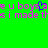 Green background with pink text reading 'e u boys ae u boys a s i made ths i made th' and a blue cursor blinking at the end of the line.