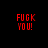 Red pixelated text on black background with gray rectangle, displaying 'FUCK YOU!', 'sorry....', and 'bourettes...' in distinct sections.