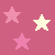 Static image of multiple pink and white stars on a solid pink background with no visible text or motion.