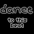 Animated contact sheet of a dancing text icon with repeating 'dance' and 'to this beat' phrases in multiple color variations across 24 frames.