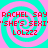 Pixelated red text on a pink and cyan spiral background with repeated phrases and 'LOLZZZ' in a