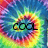 Pixelated rainbow burst background with black text 'COOL' centered in bold, blocky font.