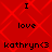Red background with diamond pattern, black text 'I love kathryn<3' repeated in two , static image with no animation