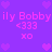 Purple background with pink pixelated text and heart symbols arranged in a repeating pattern.