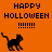 Pixelated orange background with dark blue text and black cat silhouettes in various positions