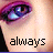 nine close-up eye images with text overlays, where the rightmost bottom shows a heart symbol