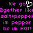 Pixelated text in bright pink on black background with a white heart symbol replacing 'o' in 'go', repeated across multiple lines.