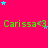 A bright pink background with green text reading "Carissa<3" repeated three times per , surrounded by small cyan and purple stars