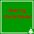 Green square with red pixelated text 'merry christmas' and white pixelated tree icon in bottom-right corner.