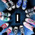 A pixelated collage of four distinct sections featuring anime-style characters, a Converse logo with 'LOVE' text, and partial shoe imagery.