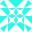 A static pixelated icon with a symmetrical geometric pattern of cyan and white shapes forming a star-like design.