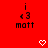 Red background with repeated 'i <3 matt' text and white pixel hearts in a pattern, partially cropped on the right side