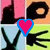 Pixelated icon with four quadrants: pink top-left, orange top-right, light blue bottom-left, and green bottom-right, featuring a central pink heart with blue outline.