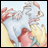 A 48x48 pixel buddy icon featuring a cartoon character with light blue hair and pink accents, paired with text reading "Anime IM" on the right side of a contact sheet layout.