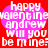 Red background with two overlapping pink hearts containing white pixelated text reading 'happy valentine andrew will you be mine?'.